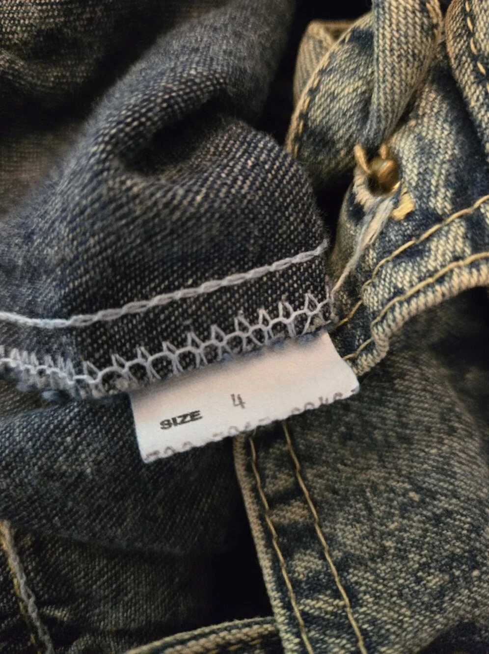 Vintage 1990s OshKosh B'gosh Acid-Wash Denim Shortall Overalls